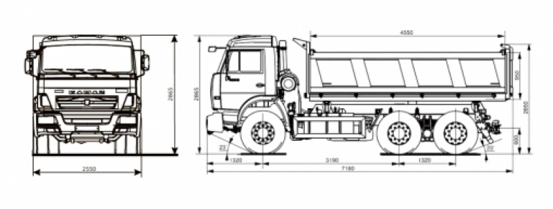 65115-6059-48(А5) Самосвал КамАЗ